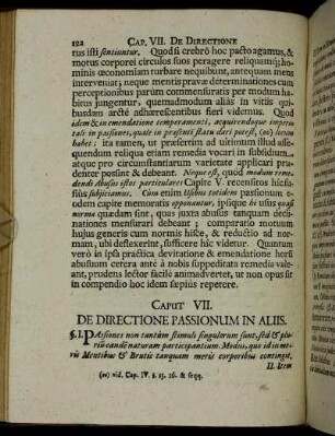 Caput VII. De Directione Passionum In Aliis.
