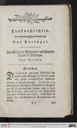 Kunstnachrichten aus Portugal