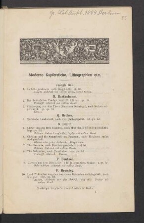 Moderne Kupferstiche, Lithographien etc