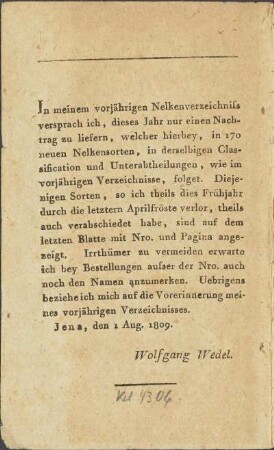 [Vorwort von Wolfgang Wedel]