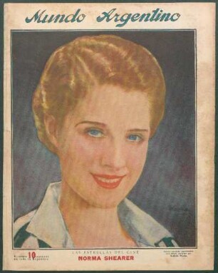 Las estrellas del cine: Norma Shearer [Retrato] : Retrato ejecutado especialmente para Mundo Argentino por Rodolfo Wacha