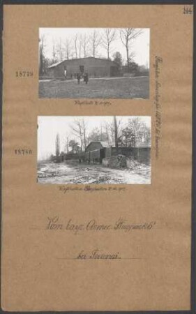Flugplatz-Neuanlage für Armee-Flugp. 6 bei Grandglise: Werfthalle und Flughallen