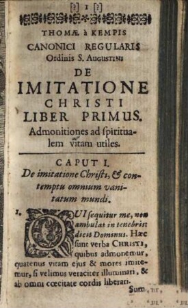 De Imitatione Christi