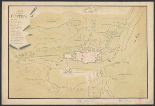 Plan der Stadt Cüstrin