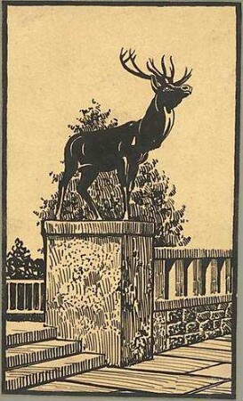 Littmann, Max; München - Bogenhausen, Höchlstr.; Villa Lindenhof - Treppenaufgang zum Haus (Perspektive)
