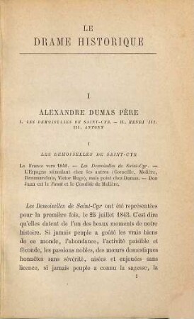 Le drame historique et le drame passionnel