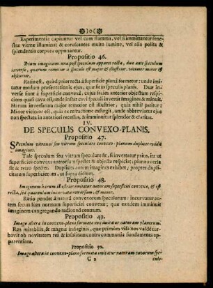 IV. De Speculis Convexo-Planis.
