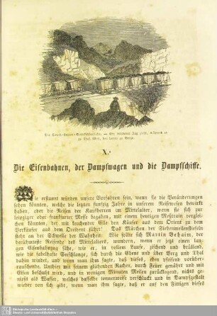 X. Die Eisenbahnen, der Dampfwagen und die Dampfschiffe