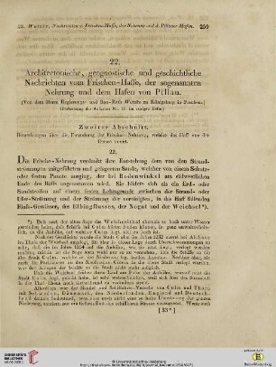 2: Architectonische, geognostische und geschichtliche Nachrichten vom Frischen-Haffe, der sogenannten Nehrung und dem Hafen von Pillau [2]