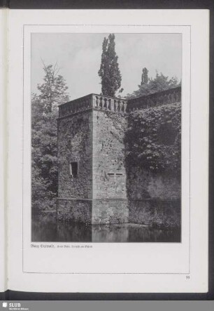 Burg Gesmold, Kreis Melle. Terrasse am Schloß