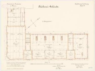Proviantamt, Mainz Bäckerei: Grundriss 2. Obergeschoss 1:100