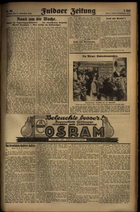 Dritte Ausgabe vom Sonntag, den 10. November 1929.