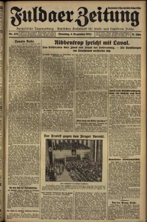 Ausgabe vom Dienstag, den 04. Dezember 1934.