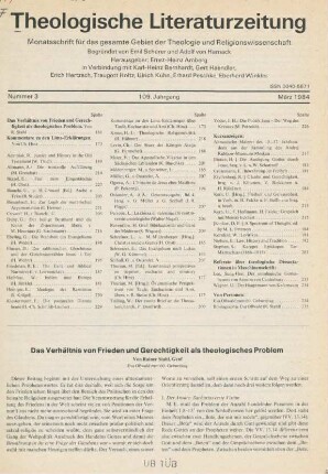 161-172 Das Verhältnis von Frieden und Gerechtigkeit als theologisches Problem