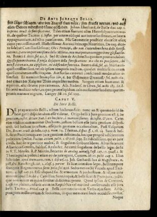 Caput V. De Iure Belli.