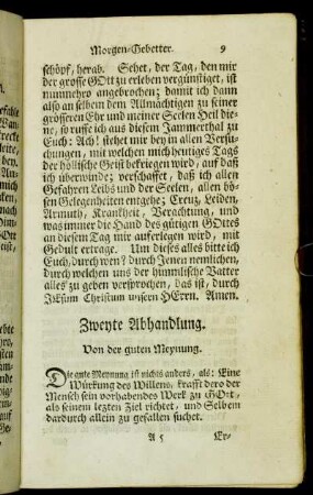 Zweyte Abhandlung. Von der guten Meynung