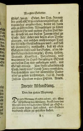Zweyte Abhandlung. Von der guten Meynung