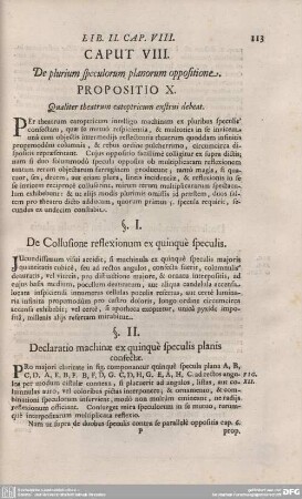 CAPUT VIII. De plurium speculorum planorum oppositione.