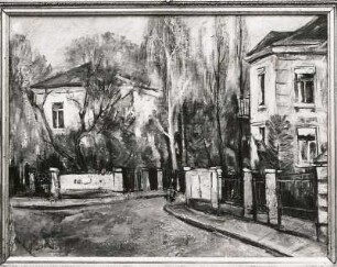 Landschaft (Leipzig-Gohlis): Straße im Herbst
