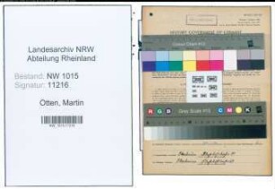 Entnazifizierung Martin Otten , geb. 30.08.1914 (Schneider)