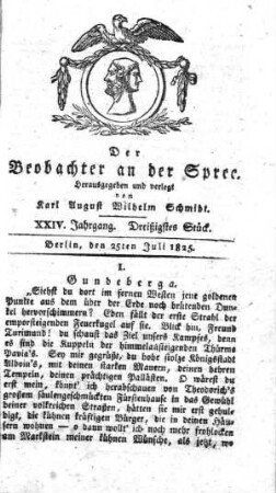 30. Stueck, 25. Juli 1825