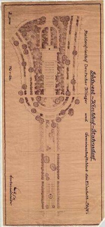 Erweiterungspläne Heldenfriedhof deutscher Krieger und Gemeinschaftsblock Elisabethstift