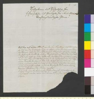 Brief von Jacobi an Goethe, Johann Wolfgang von