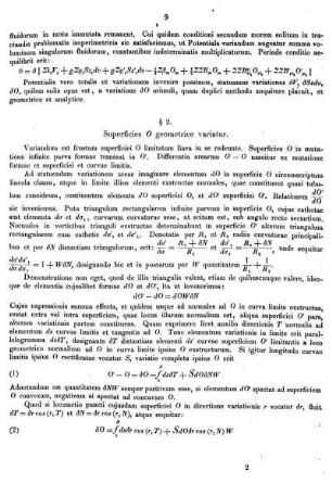 § 2. Superficies 0 geometrice variatur.
