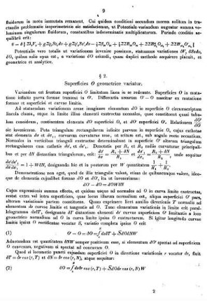§ 2. Superficies 0 geometrice variatur.