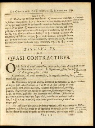 Titulus VI. De Quasi Contractibus