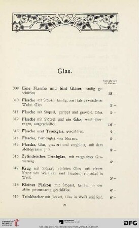Glas (Nr. 309-332)