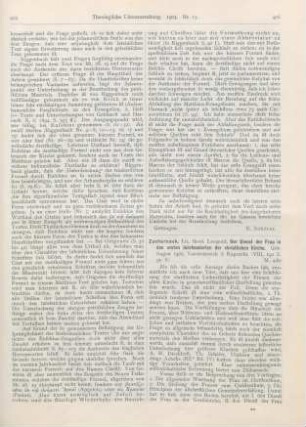 426-429 [Rezension] Zscharnack, Leopold, Der Dienst der Frau in den ersten Jahrhunderten der christlichen Kirche