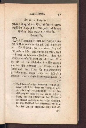 Drittes Capitel. Kleine Anzahl der Eigenthümer; unermeßliche Anzahl der Nichteigenthümer