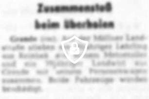 Zusammenstoß beim Überholen