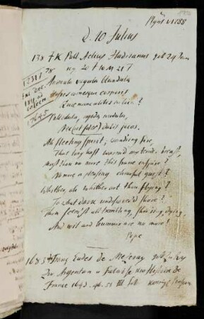 129r-140v, 10. Julius (1788): 138 gest. K. Publ. Aelius Hadrianus... - 1783 gest. Kollar