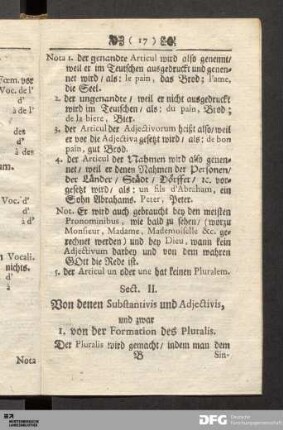 Sect. II. Von denen Substantivis und Adjectivis