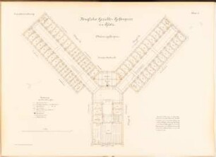Gericht und Gefängnis, Glatz: Männergefängnis: Grundriss 2.OG 1:100
