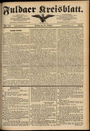 Ausgabe vom Freitag, den 28. Oktober 1904.