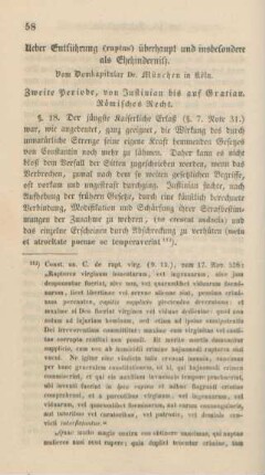 58-88 Ueber Entführung (raptus) überhaupt und insbesondere als Ehehinderniß : zweite Periode