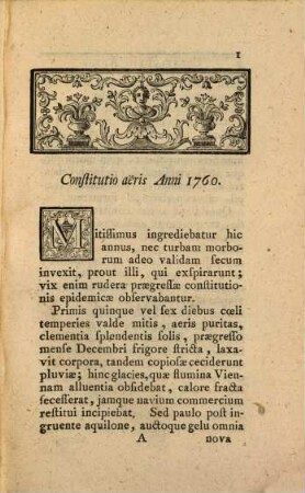 Historia medica trium morborum qui anno 1760 frquentissime in noscomio mihi occurrebant