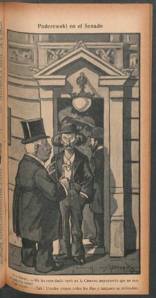 Paderewski en el Senado - [Caricatura]