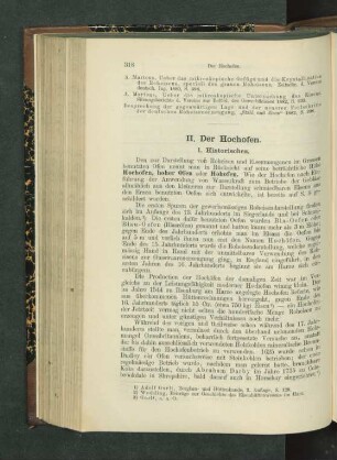 II. Der Hochofen