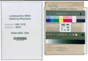 Entnazifizierung Otto Katerndahl , geb. 16.02.1900 (Landwirt)