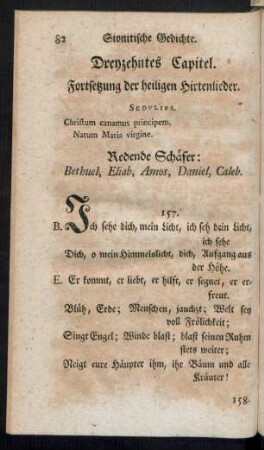 Dreyzehntes Capitel. Fortsetzung der heiligen Hirtenlieder