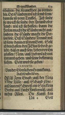 CLXXXVII. Von der Göttlichen Erquickung