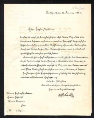 Handschriftlicher Brief an Heuglin