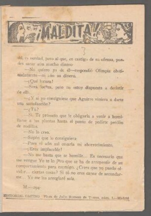 [Capítulo primero - Las pruebas de Olimpia - Continuación]