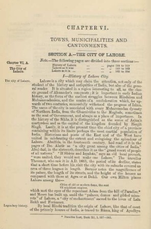 Chapter VI. Towns, municipalities and cantonments