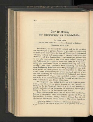 Über die Messung der Schutzwirkung von Schutzkolloiden.