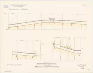 Offiziersheim Taunus, Falkenstein: Verbindungstunnel: Längsschnitte 1:300, 1:100